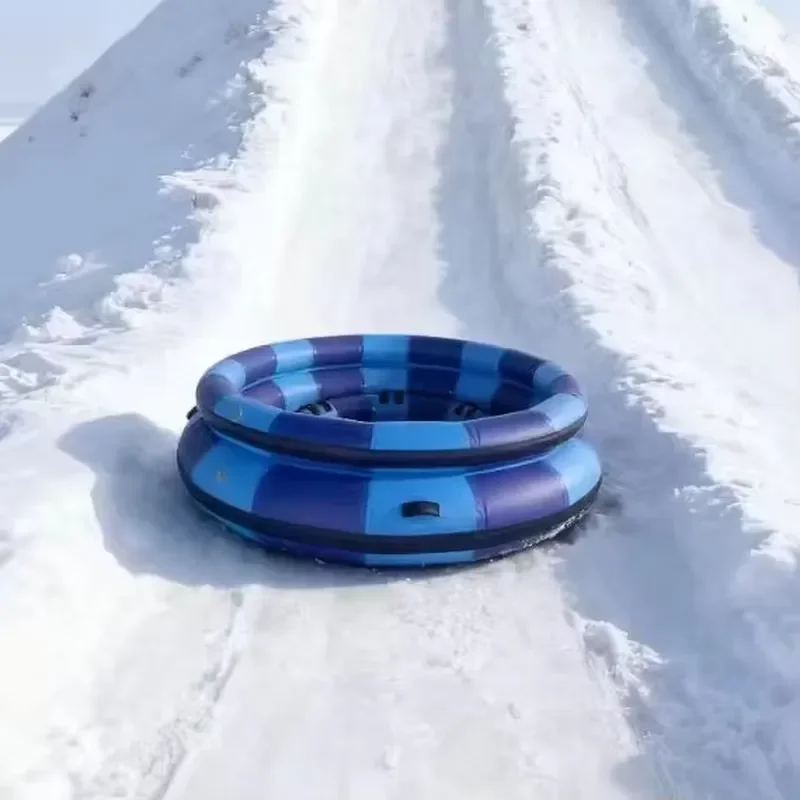 Durable PVC Large Inflatable Snow Tube for Multi-Person Snow Sled for Adults and Kids Winter Outdoor Snow Sports Activities