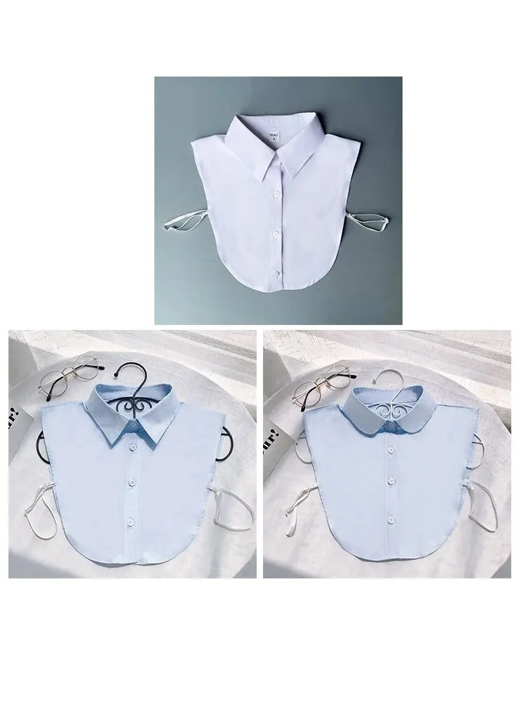 Polyester Shirt Tie False Collar Fashion Inner Shirt Tie Collar with Multi-scene Applicable for Men and Women