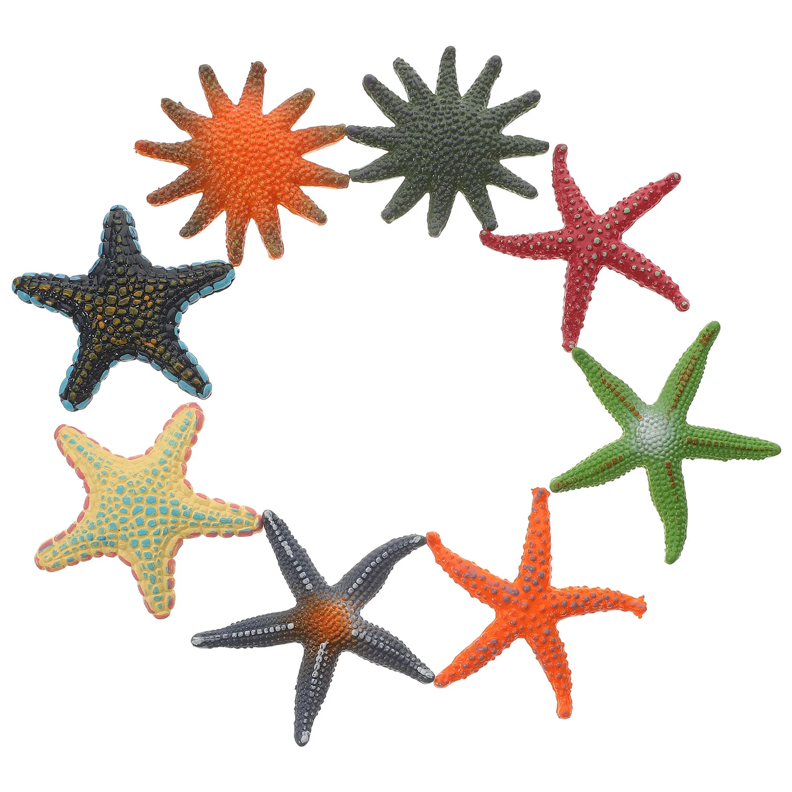 8 Pcs Sea Life Animals Figurine Marine Model Diving Toys Dive Swimming Pool Nautical Starfish Decal