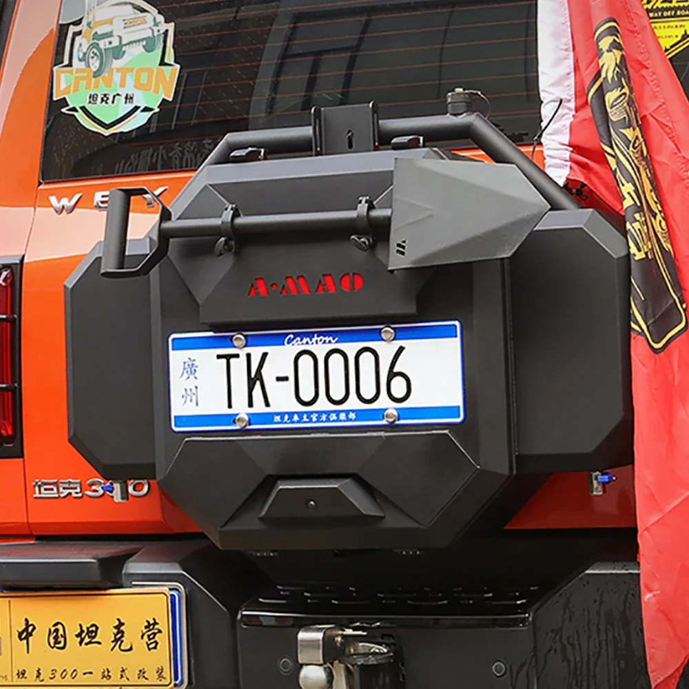 

Astronaut. Off-road Stainless Steel Rear Toolbox Schoolbag Rear Window Modification Kit Backpack for WEY TANK 300 2021-2023