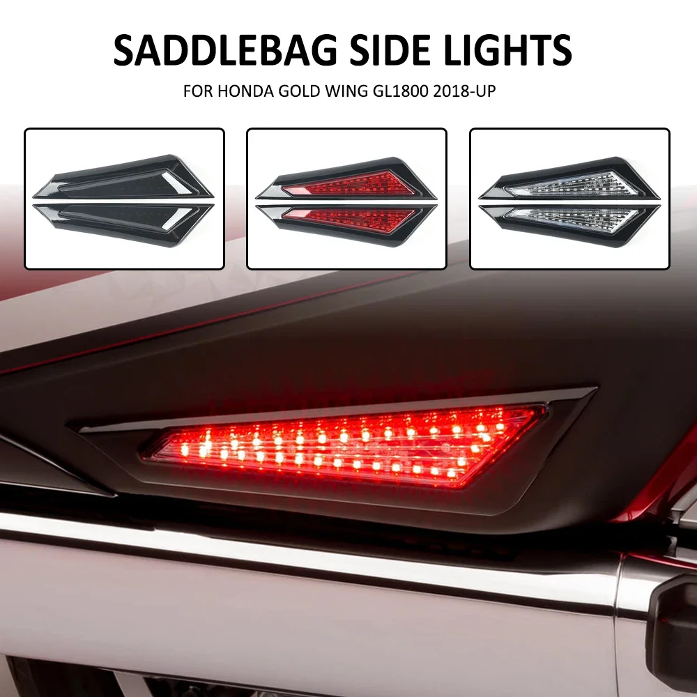 

Мотоциклетная седельная сумка, боковой индикатор, светодиодные габаритные огни, декоративная лампа для Honda Goldwing Gold Wing GL1800 GL1800 F6B 2018-2023