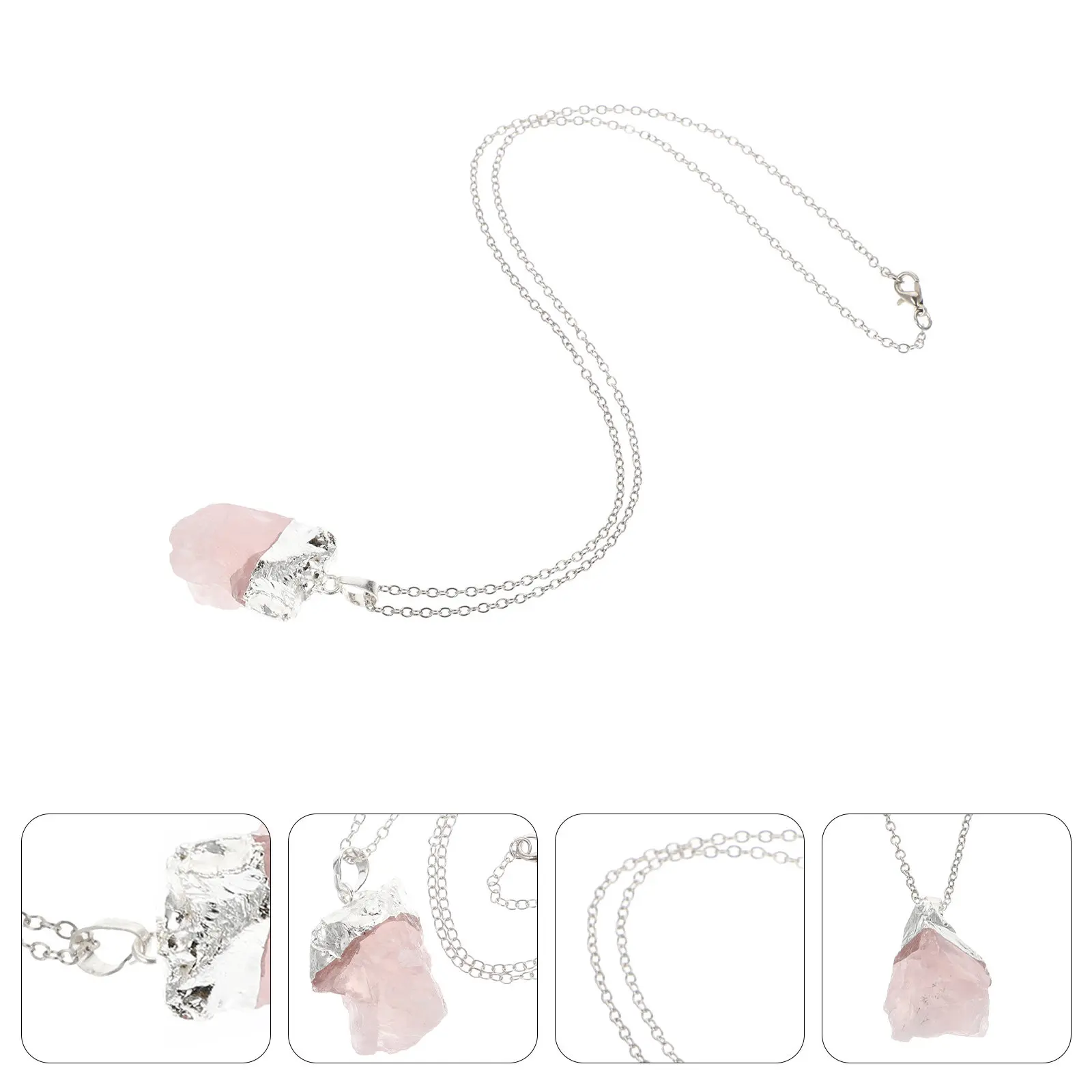 

1Pcs Natural Irregular Amethyst Pendant Necklace Stylish Design for Party Festival Family Gathering Elegant Jewelry Necklace