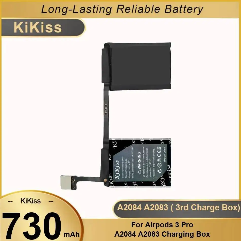 

Долговечный чехол для зарядки наушников, прочный аккумулятор 730 мАч для Apple Airpods Pro A2084 A2083, коробка с 3Rd зарядкой