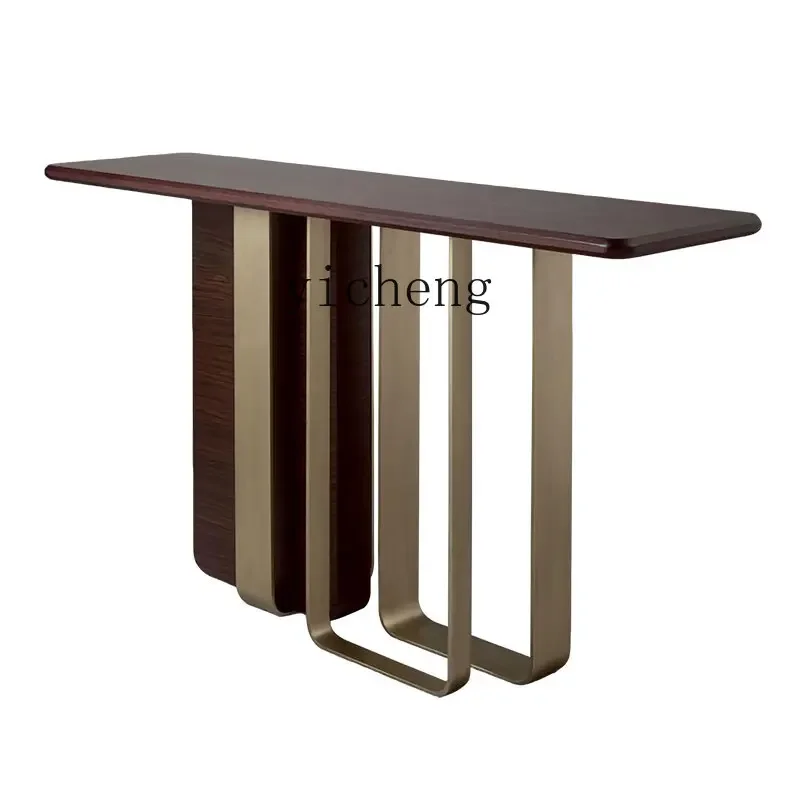 

XL corridor against the wall Entrance table New Chinese light luxury stainless steel marble entrance table