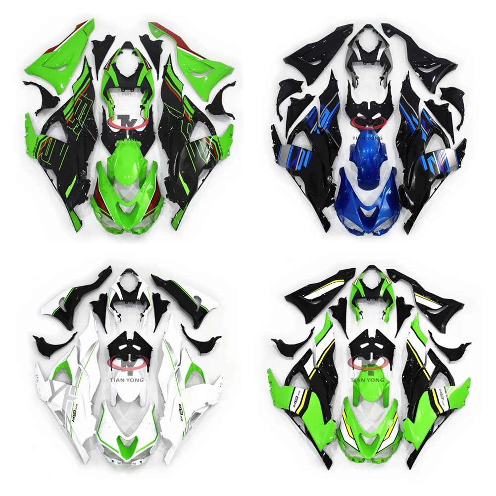 Motorcycle Bodywork Cowling KRT Green and Black Multi Style Prints Injection For ZX6R 2024 2025 636 Full Fairing Kit