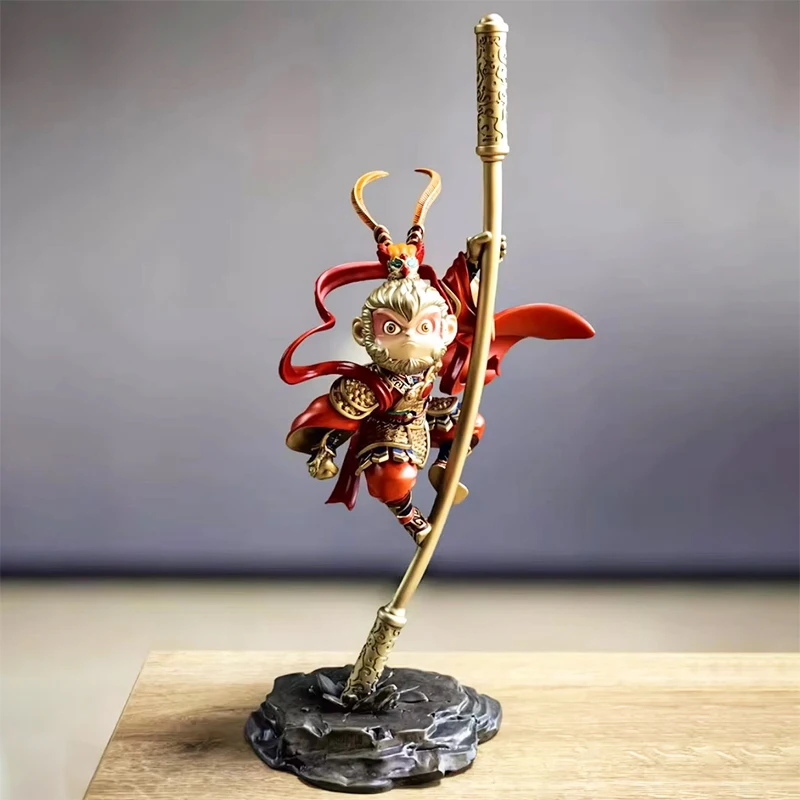 

Hot Anime Figure Peerless Hero Sun Wukong Qi Tian Da Sheng Monkey King Statue Ornaments Model Toys Desktop Decoration Kids Gifts