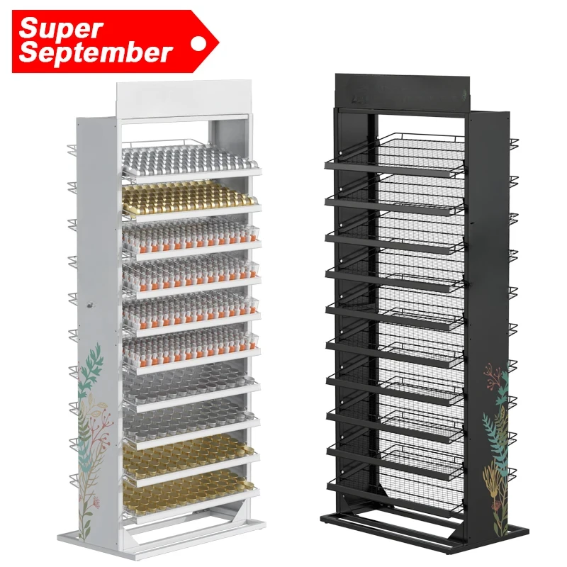 Super September 10 Tier Nail Polish Racks for the Wall, Up to 840 ACRYLIC Nail Powder, Quality Nail Polish Display