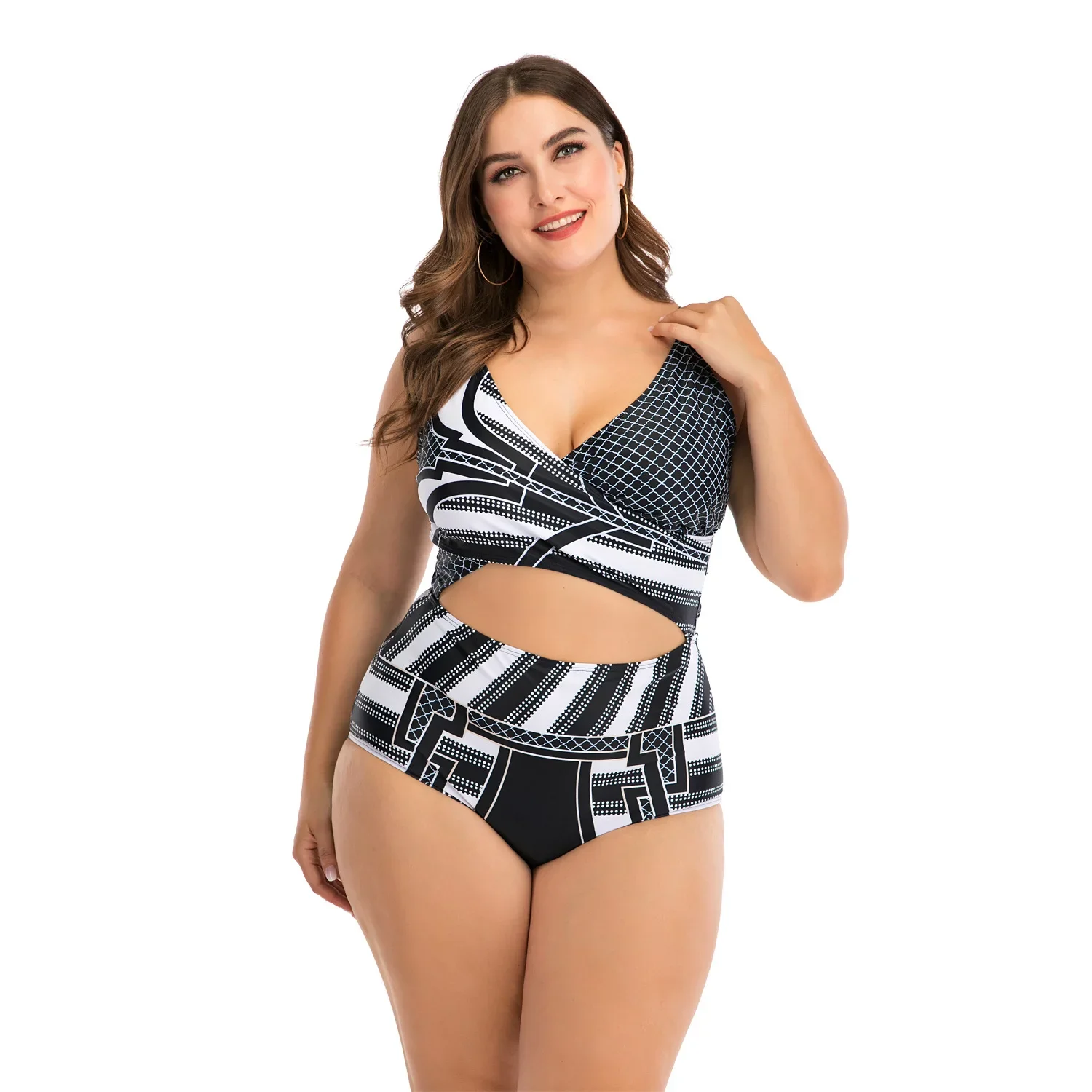 Swimwear Large Size Woman Swimsuit 4xl Two Piece Sexy Push Up Women\'s Swimsuit 2023 Tankini Women Two Piece Swimsuit Ladies Gray