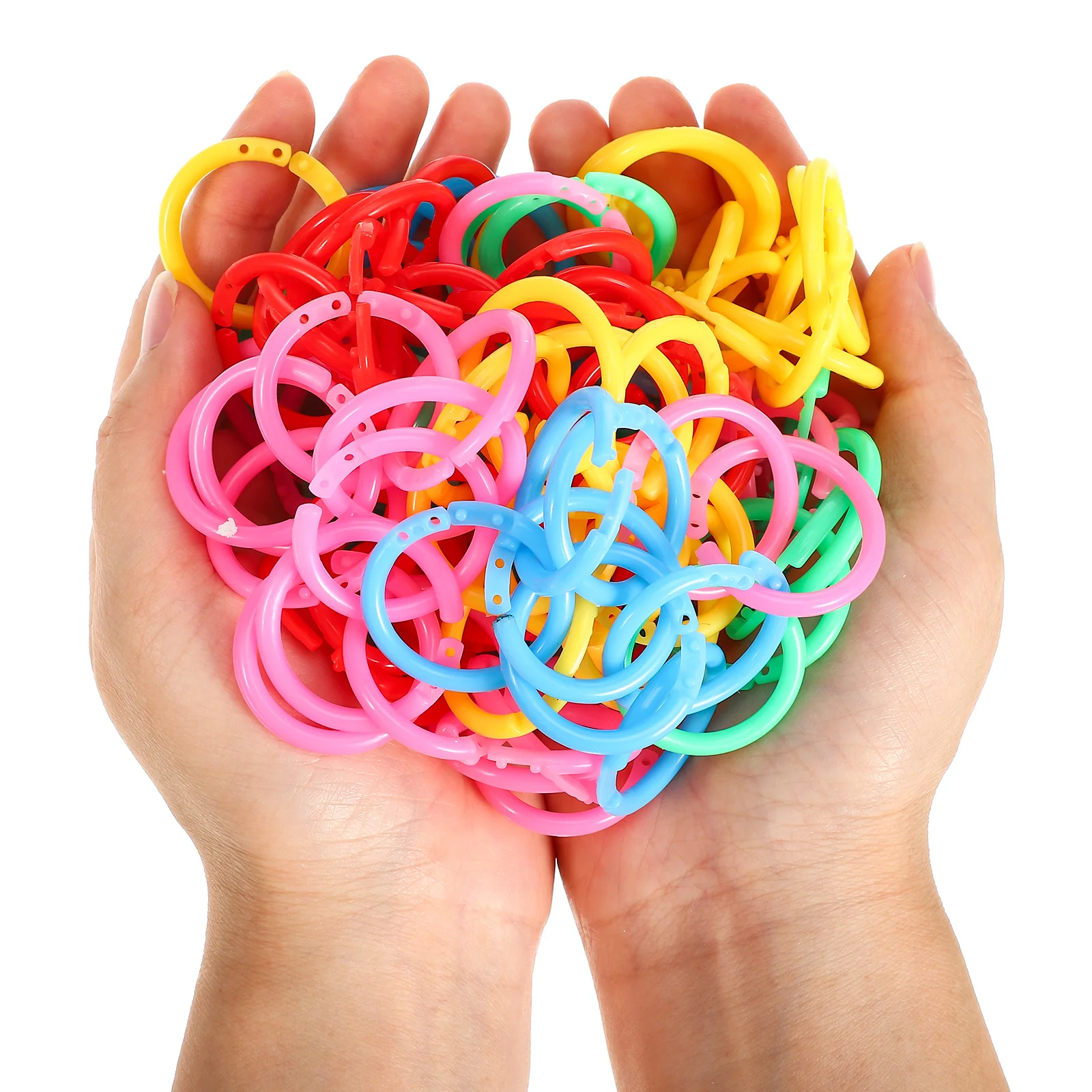 120개 컬러 바인더 링 루즈 리프 북 바인딩 클립 플래시카드 공예 링 링 바인더 사무용품 노트북용