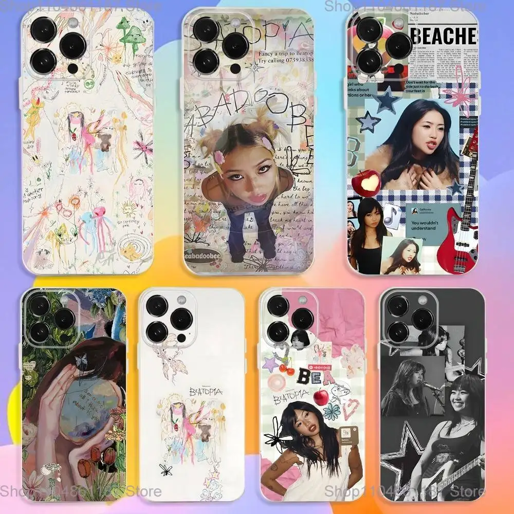 

beabadoobee Beatopia Phone Case For iPhone 17,16,15,14,13,12,11 Pro,Max,Plus,X,XS,XR,SE,Mini Transparent Silicone Soft