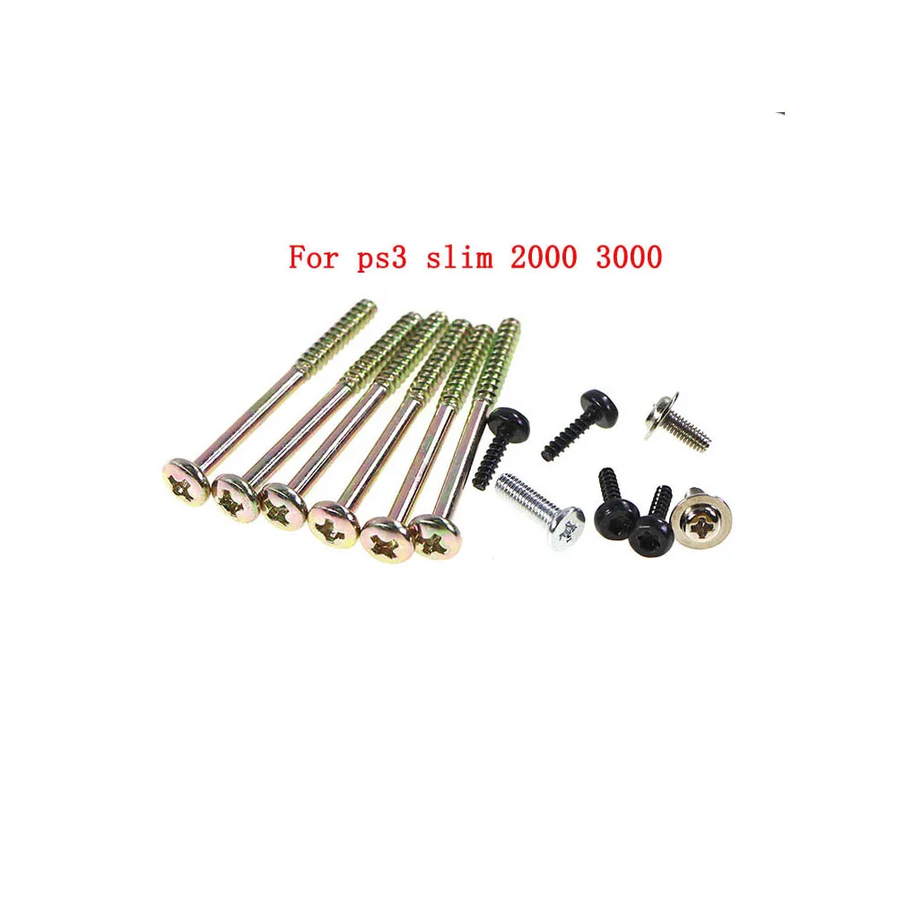 ZUIDID-Juego completo de tornillos de Metal, Kit de reparación de repuesto para consola controladora PS3 Slim 2000 3000