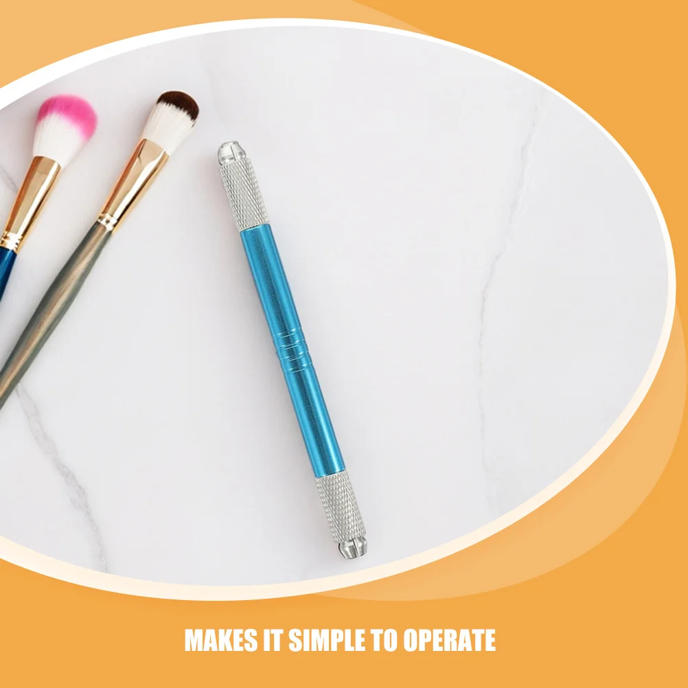 2 قطعة قلم تحديد الحواجب مقاوم للماء أدوات ماكياج الحواجب للمبتدئين وصالون المنزل استخدام قلم تحديد الحواجب الأزرق #4