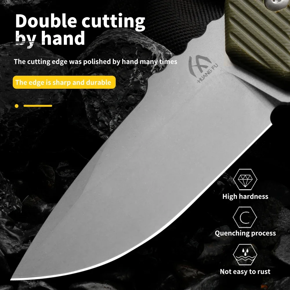 High quality multifunctional fixed blade - outdoor camping, rescue, and emergency survival knife, men's gift