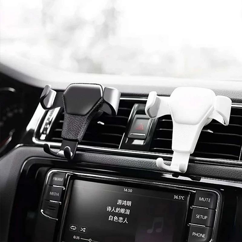 1pc Gravity Auto Phone Holder Car Air Vent Clip Mount Mobile Phone Holder CellPhone Stand Support For iPhone For Samsung