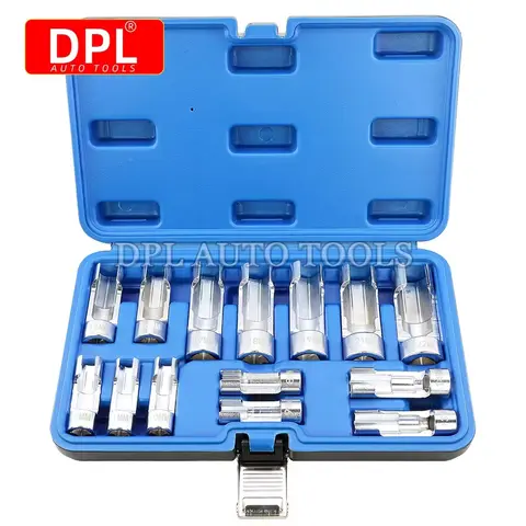 14 개/대 8mm ~ 22mm 3/8 1/2 연료 라인 소켓 렌치 유니온 너트 소켓 오픈 오일 파이프 제거 슬리브 자동차 수리 도구