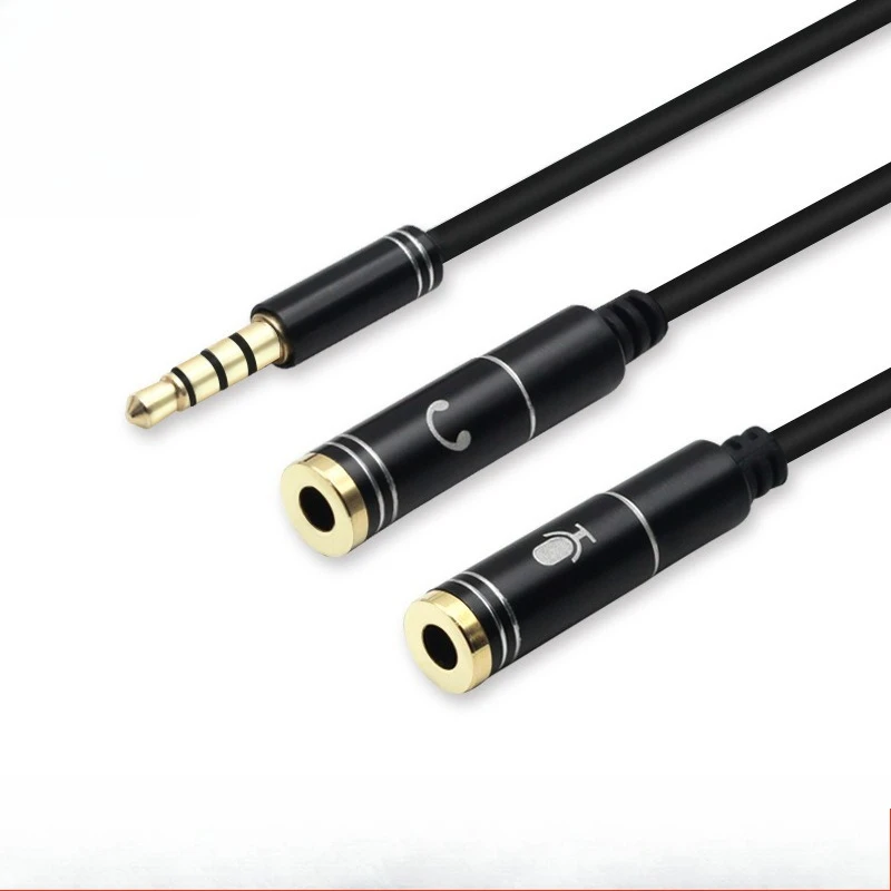 ‌3.5mm Audio Splitter Cable - Metal 1 to 2 Microphone Adapter for Live Streaming, Karaoke & Phones‌