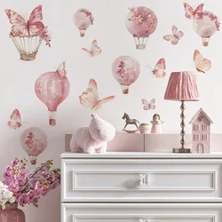 Butterfly Balloon Vinyl Tile Child Wall Sticker For Girl Room Kids Room Decor Bedroom Accessories Wall Decor Adhesive Wallpaper