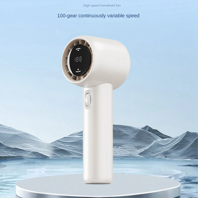 ABYO مروحة صغيرة محمولة 100 سرعات الرياح قابلة للتعديل عالية السرعة المحمولة المحمولة Turbofan USB قابلة للشحن مروحة صغيرة