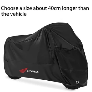 Capa para motocicleta, à prova d'água, poeira, proteção uv, scooter, ar livre, capa de chuva para honda crf cb cr xr crm cbr 125 250 12 principais vendas capa de chuva honda - №8