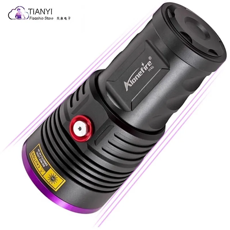 UV flashlight 365nm, powerful USB charging LED UV black light pet urine detector - fluorescent mineral, leak detection, scorpion