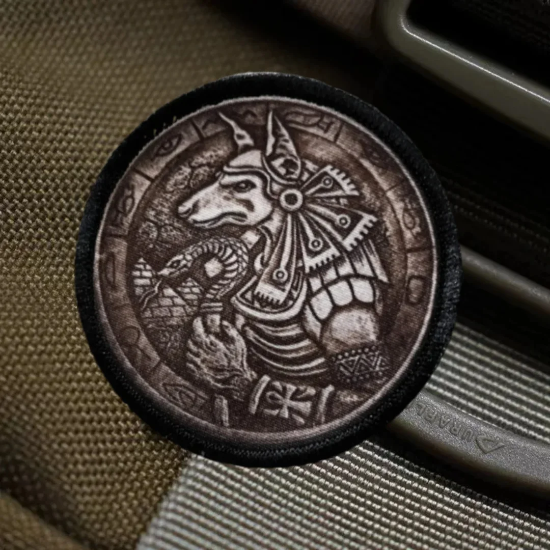 Egyptian Anubis Morale Tactical Patches on Clothes Printed Hook&Loop Patch Military ARMY Armband Backpack Stickers