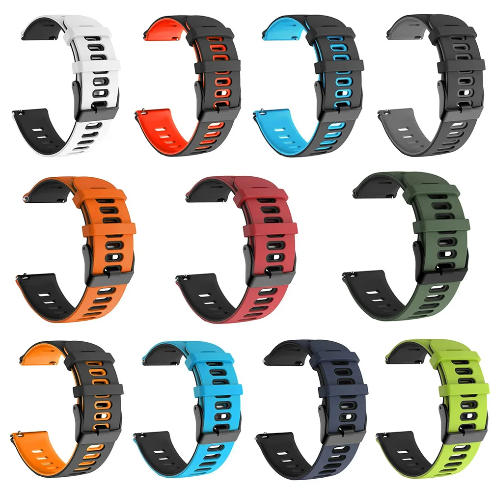 22mm Sports Silicone Watch Strap For Amazfit Balance Smartwatch Band For Amazfit GTR 4 3 Pro/GTR 2 2E/Bip 5 Bracelet Watchband