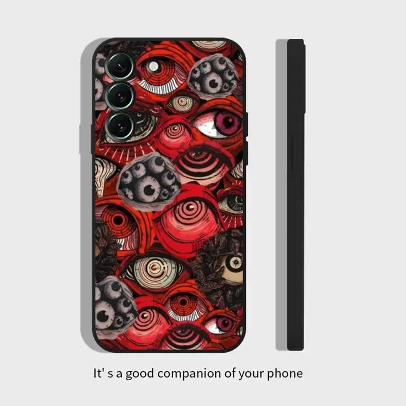 Ottwn Vintage Red Evil Eyes Phone Case For Samsung Galaxy,S,23,22,21,20,10,e,9,8,7,6,5G,plus,edge,ultra,lite Black Soft Cover