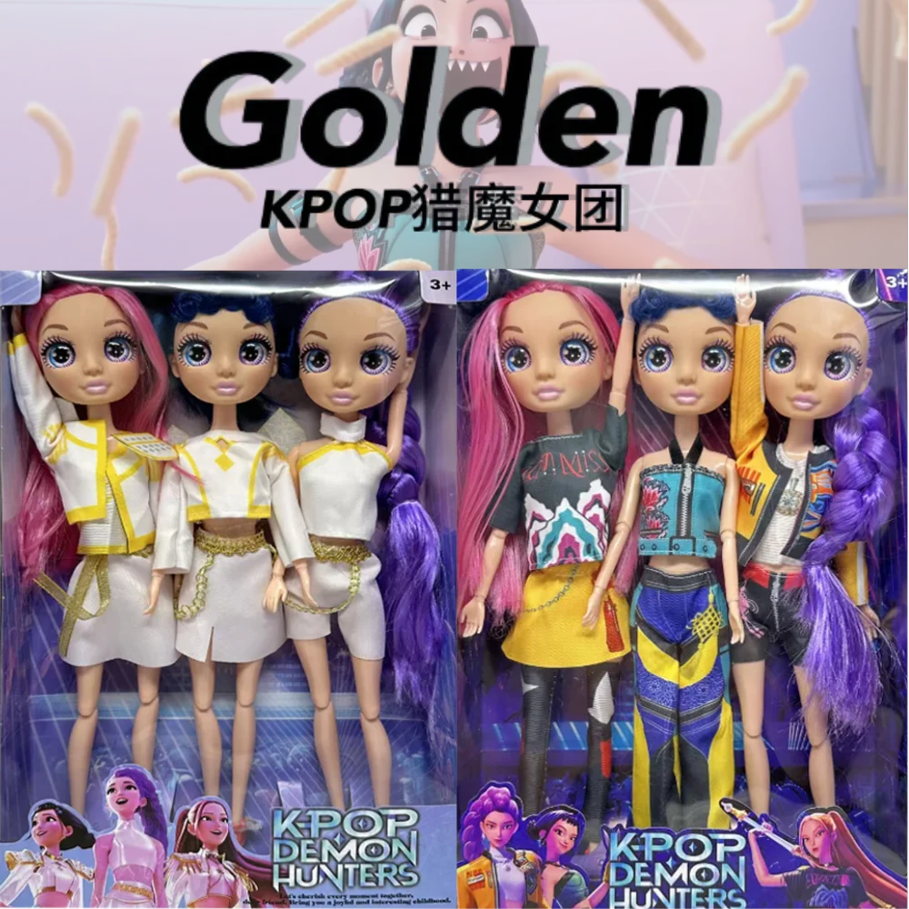 ฟิกเกอร์ไวนิลเนื้อสัมผัสเรียบเนียน Kpop Demon Hunters - 2026 ใหม่ รูมิ มิรา โซอิ ตุ๊กตาหน้ากาก ของขวัญพรีเมียม