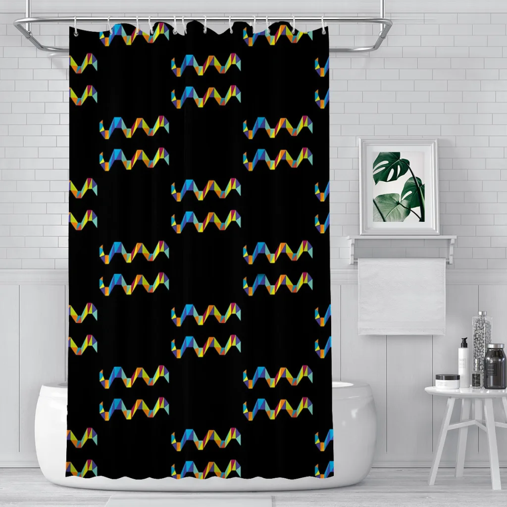 Aquarius Symbol Horoscope Bathroom Shower Curtains Zodiac Star Waterproof Partition Curtain Designed Home Decor Accessories