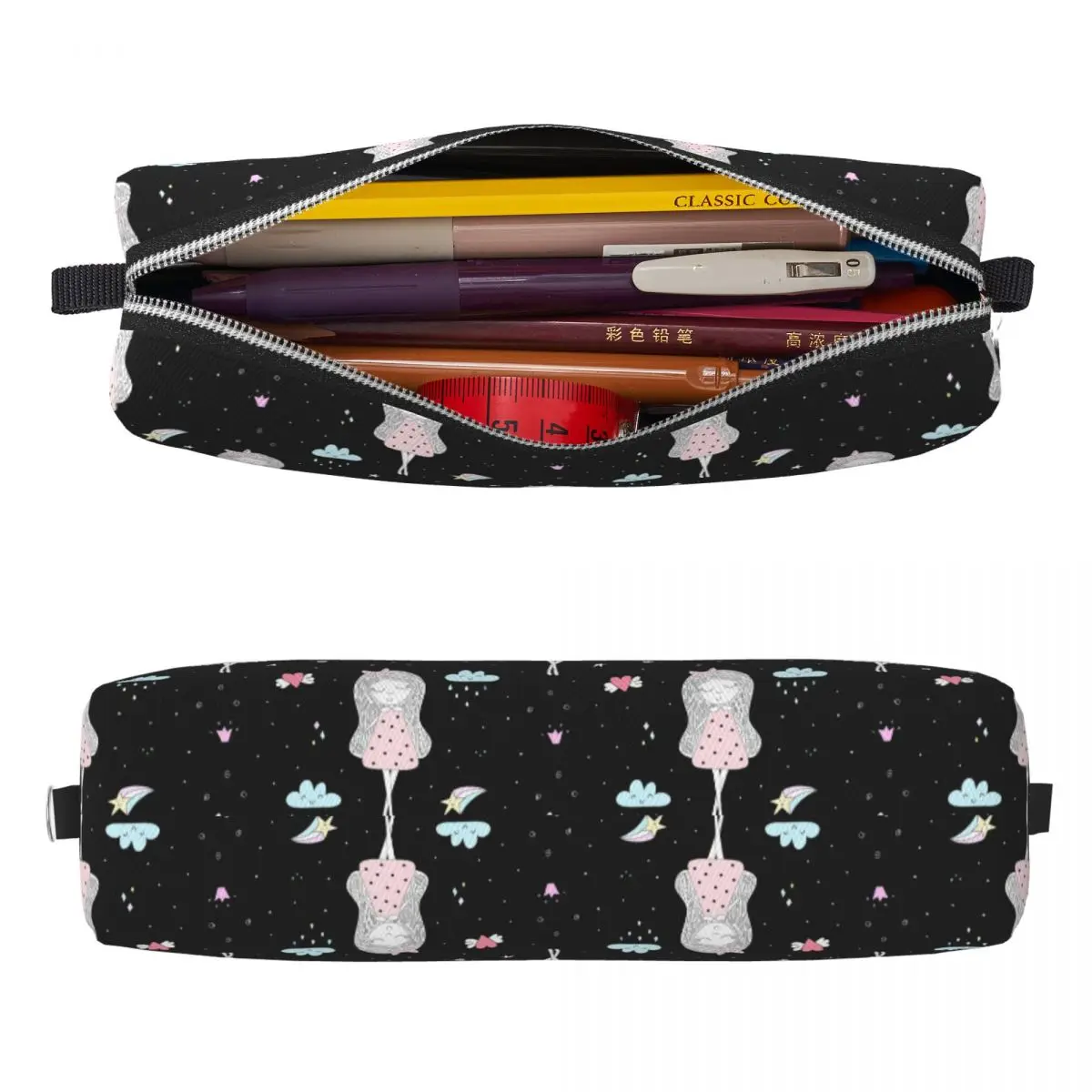 جميل لطيف الباليه نمط مقلمة الكرتون pencelcases القلم للطلاب تخزين كبير أكياس قلم رصاص مكتب سستة القرطاسية