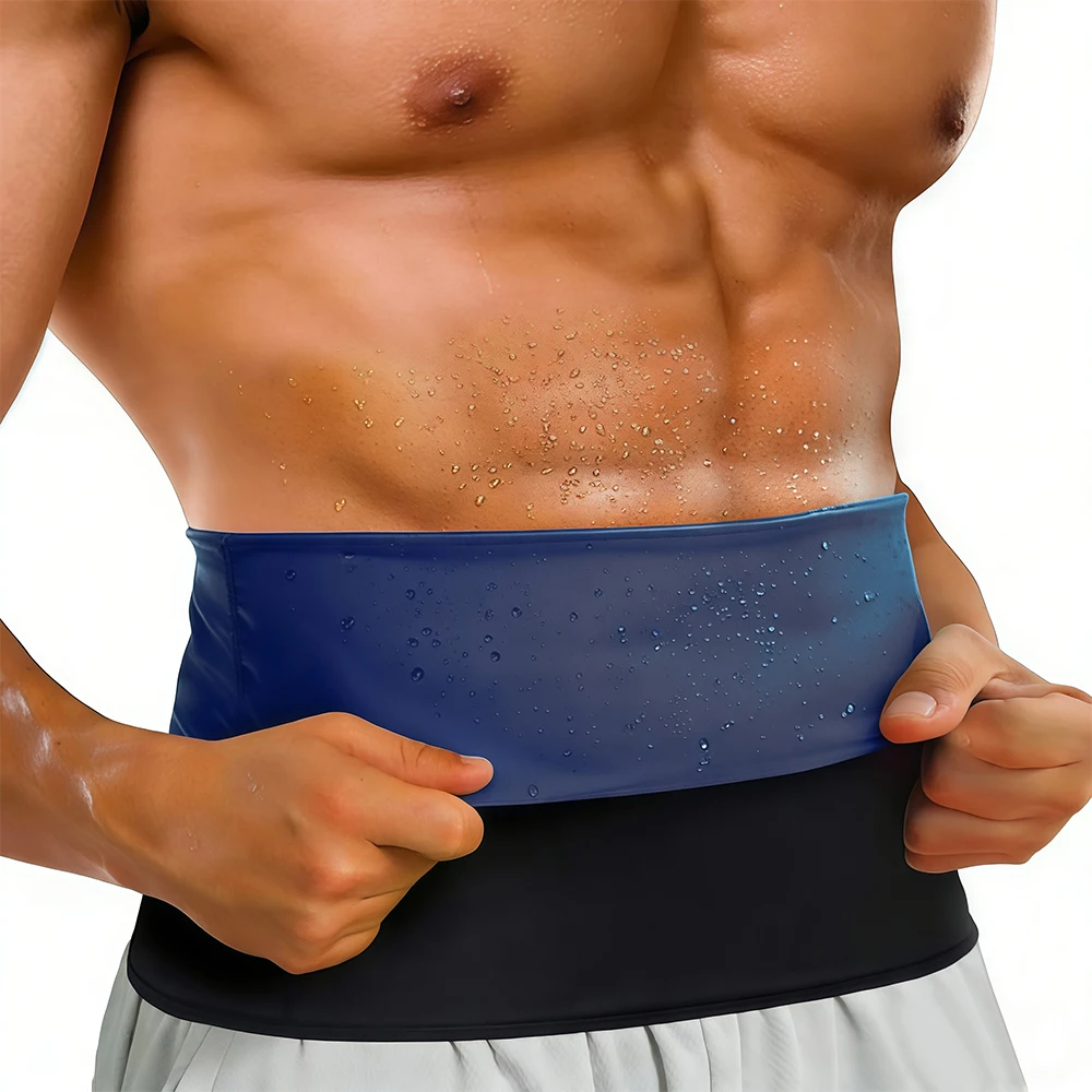 1Pcs Waist Cincher Sauna Sweat Belt for Men, Neoprene-Free Waist Trimmer, Slimming Workout Body Shaper Belly Wrap