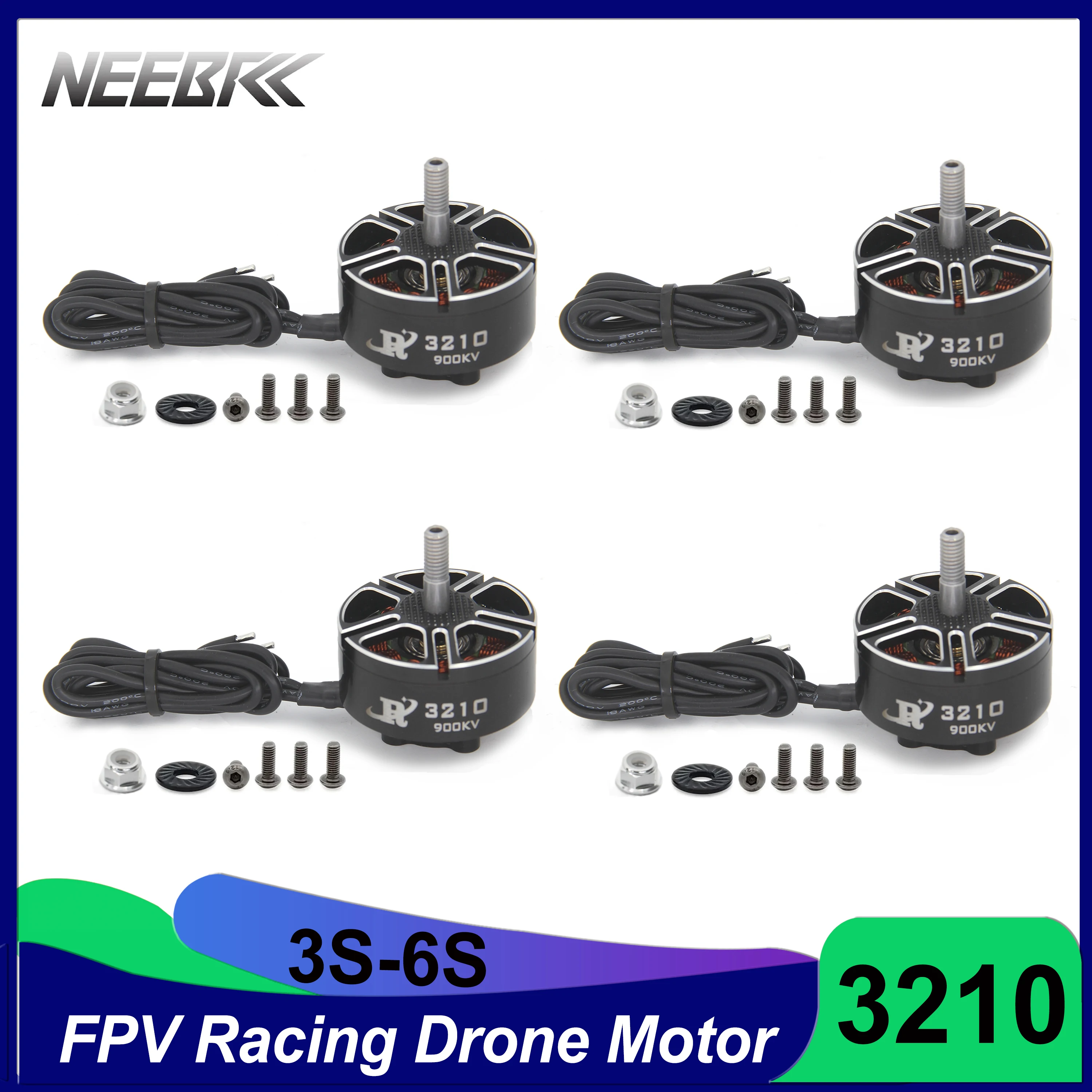 

3210 900KV Brushless Motor 3S-6S for FPC Racing Drone Dron RC Plane Quadcopter Multicopter Fixed-wing Freestyle DIY Tx12 Elrs