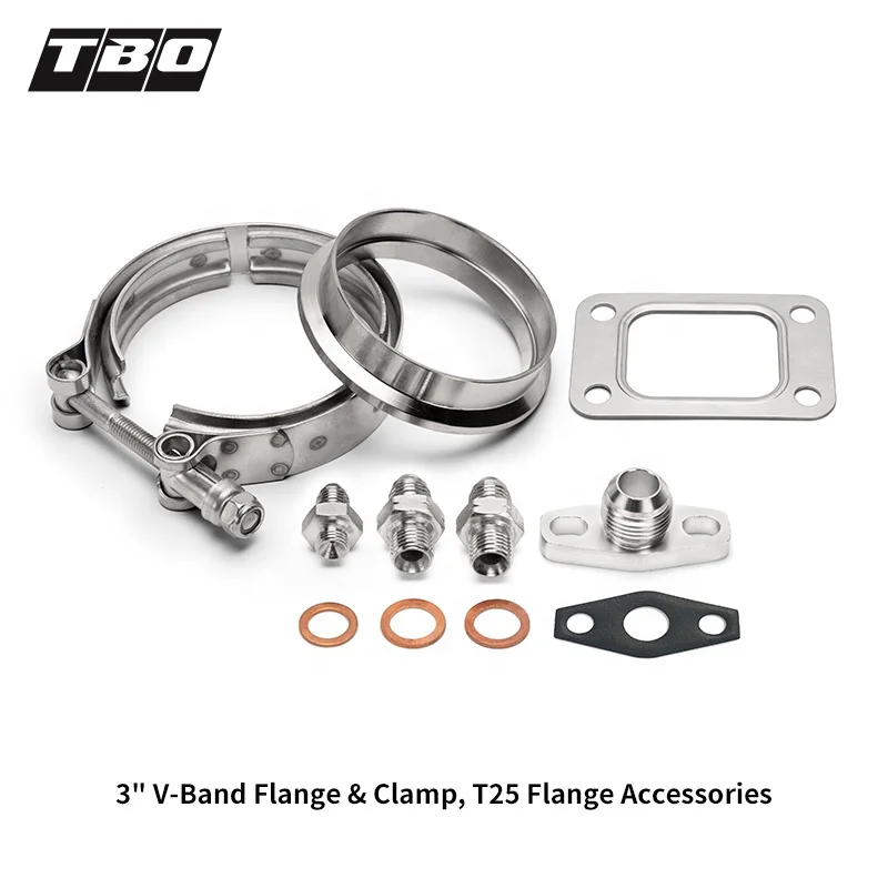 TBO GTX2554R-42 البليت كوم عجلة الضغط A/r.49 V-band T25 الكرة تحمل العالمي توربو سباق GT25 توربو GT2554 الشاحن التربيني