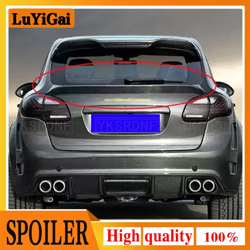 Real Carbon Fiber Rear Wing Trunk Lip Roof Spoiler For Porsche Cayenne 958 2011 2012 2013 2014 Year 