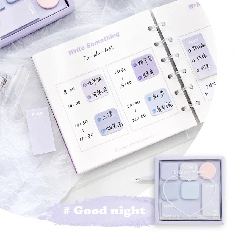 210sheet/box Mini Sticky Note Faint Secret Serise Macron Color Small Post Stickers for DIY Decroate Scrapbook Record Daily Note