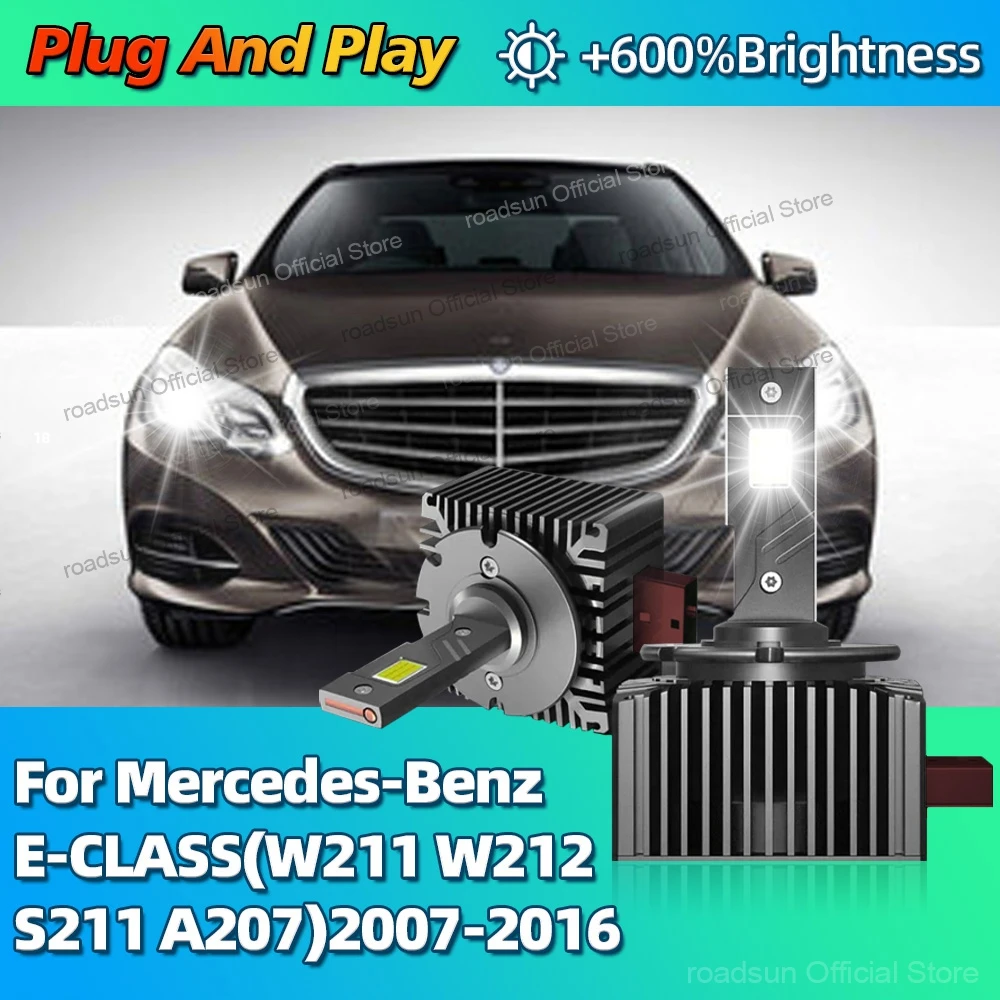 

6000K светодиодные фары HID D1S, сменные автомобильные фары Canbus для Mercedes-Benz E-CLASS W211 W212 S211 A207 2007 2008 2009 2010-2016