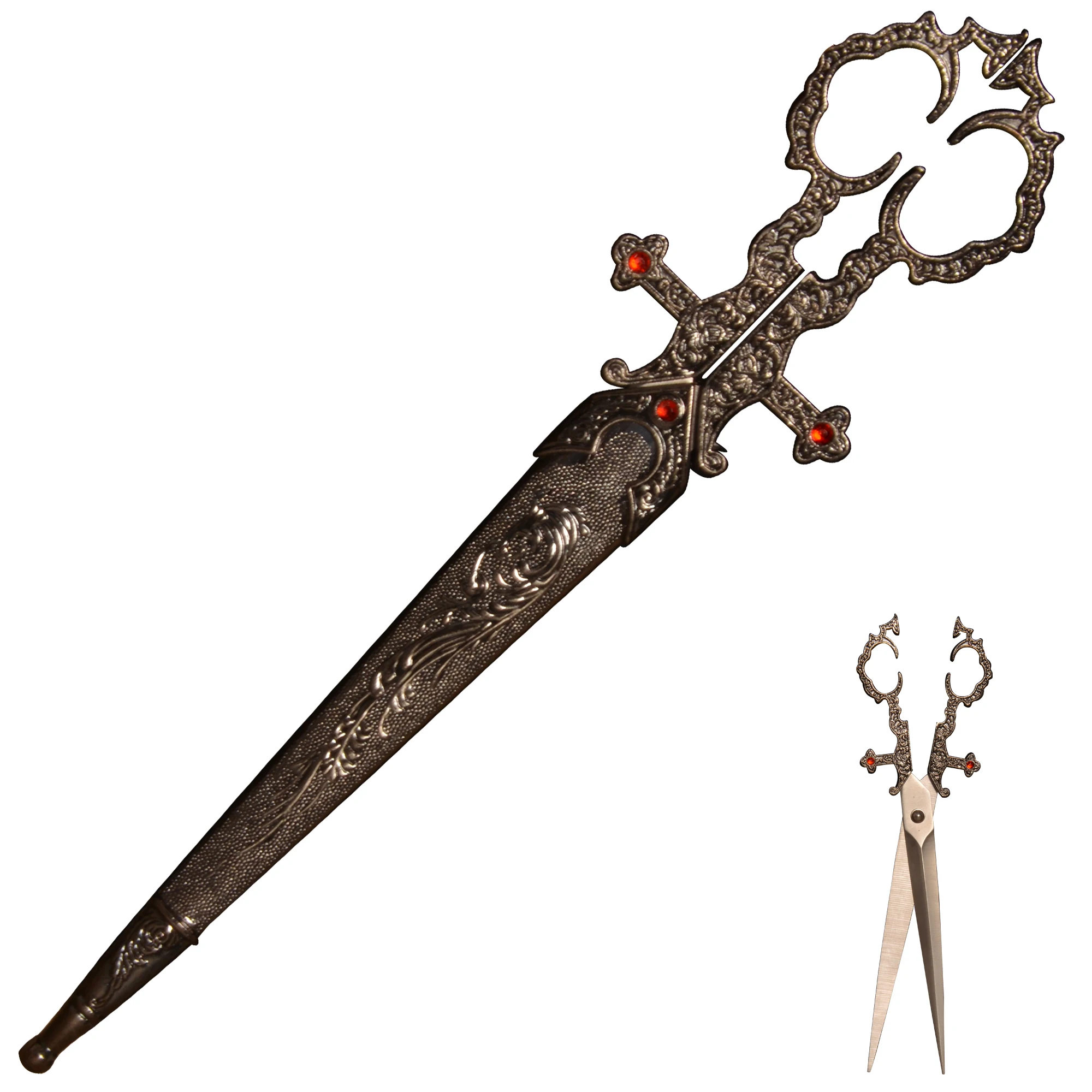 10.2in Mini ดาบสั้น/ยุคกลางกรรไกรดาบ/ใบมีดโลหะ/ของสะสม/เงิน