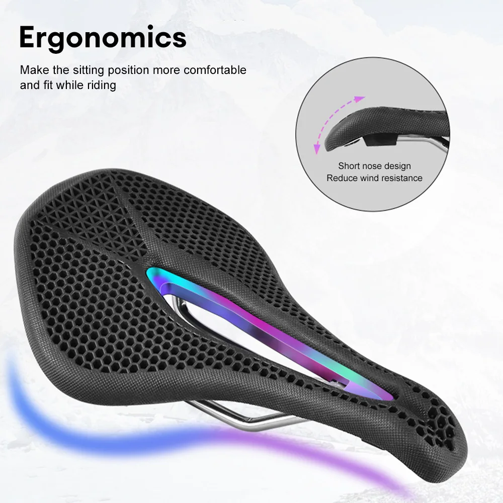 Bicycle Seat MTB Road Bike Saddle Ultralight Breathable Bicycle Saddle Seat Cushion Shock-absorbing Cycling Mountain Bike Saddle