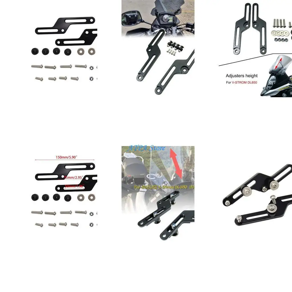 

U13C Motorcycle Windscreen Adjusters Support Holder Adjustable Windscreen Strengthen Bracket For V-Strom 650 DL650 2017-2022