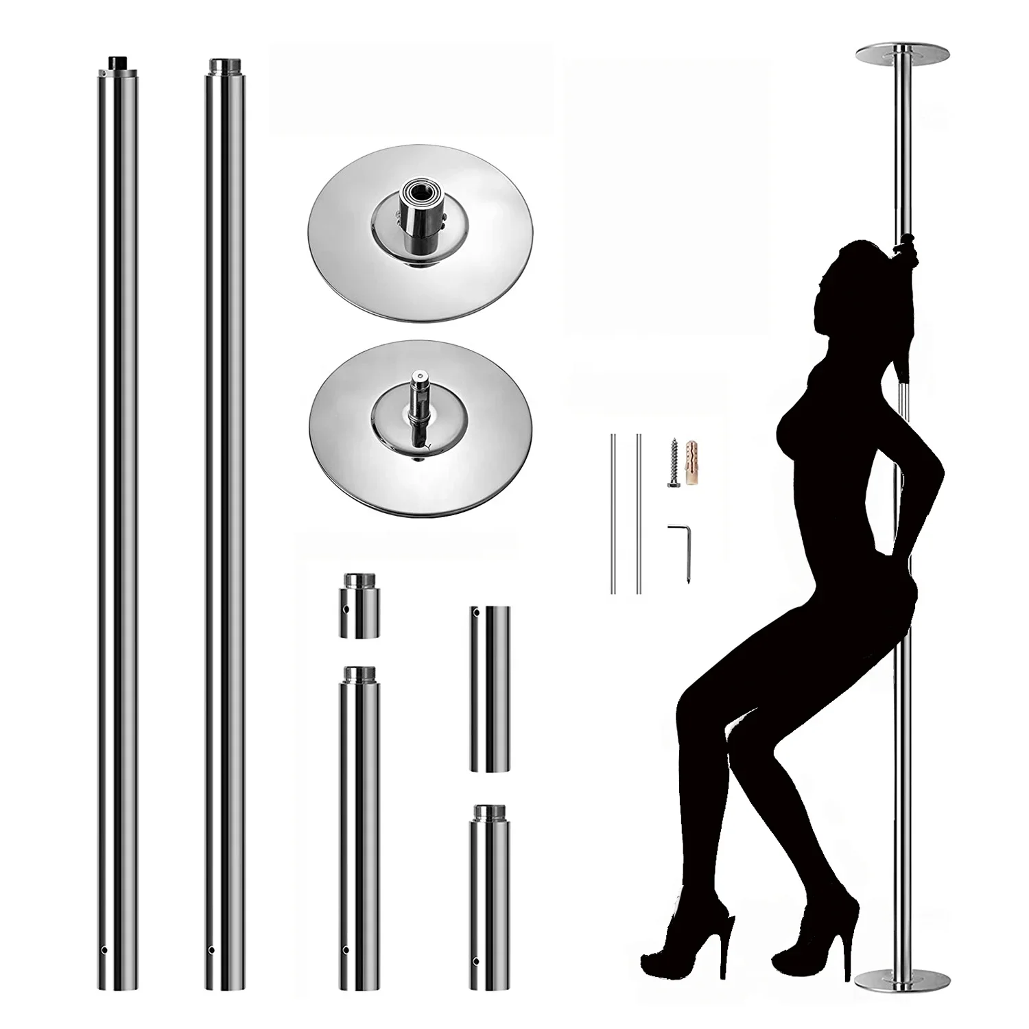 

Upgrade 45mm Portable Stripper Pole Spinning Dancing Pole Kit ,stripper pole