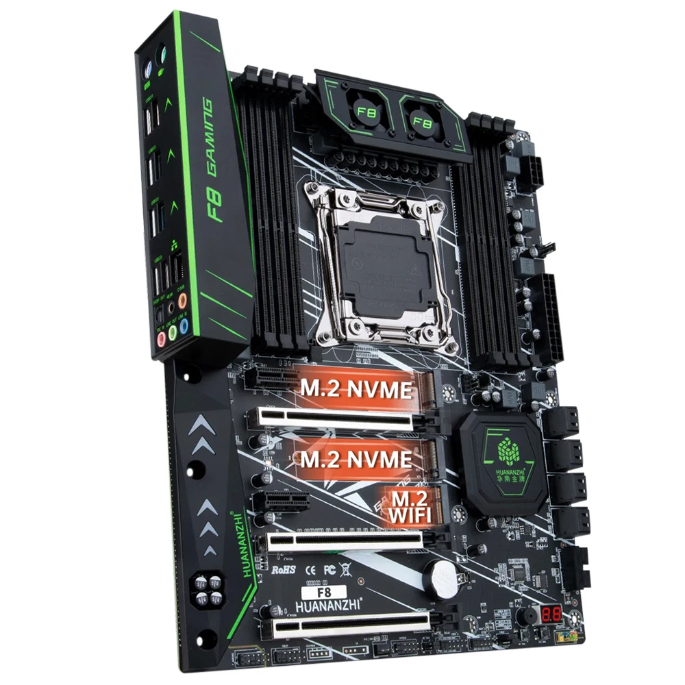 HUANANZHI X99 F8 LGA 2011-3 XEON X99 Motherboard Intel E5 v4 V3 support DDR4 RECC combo NVME