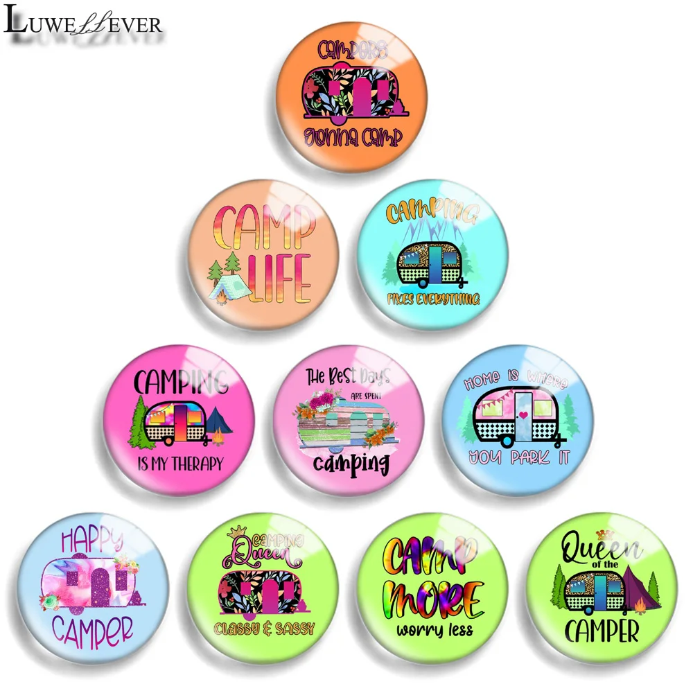 

12mm 10mm 20mm 25mm 30mm 40mm 869 Camp Mix Round Glass Cabochon Jewelry Finding 18mm Snap Button Charm Bracelet