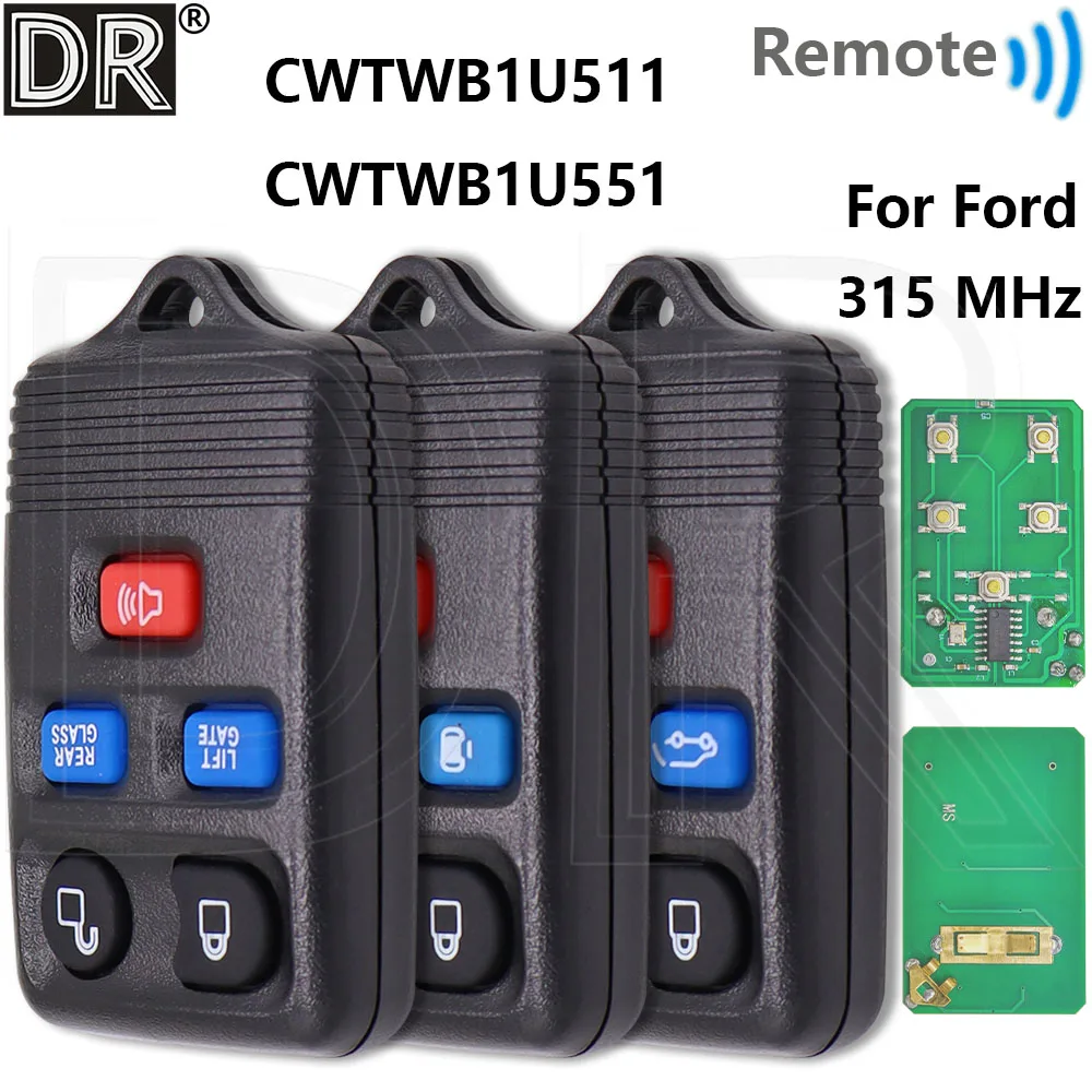 Gran llave de Control remoto de coche CWTWB1U511/CWTWB1U551 de 315MHz para Ford Expedition Windstar Freestar Lincoln Navigator Mercury Monte