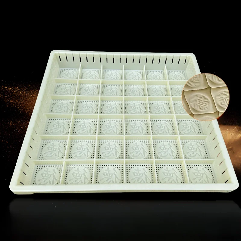 Molde de tofu comercial de plástico con 36 cavidades para herramientas de cocina DIY, molde cuadrado para tofu de la marca Long Jia