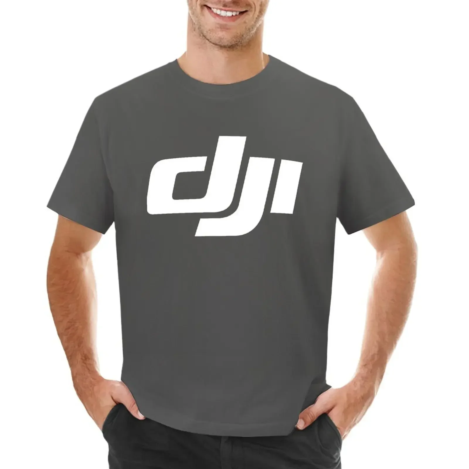 DJI Logo For Fans T-Shirts Customizeds Hippie Clothes Boys Animal Print Blouse Mens Big And Tall T Shirts Heavyweight Hot Sale view 5