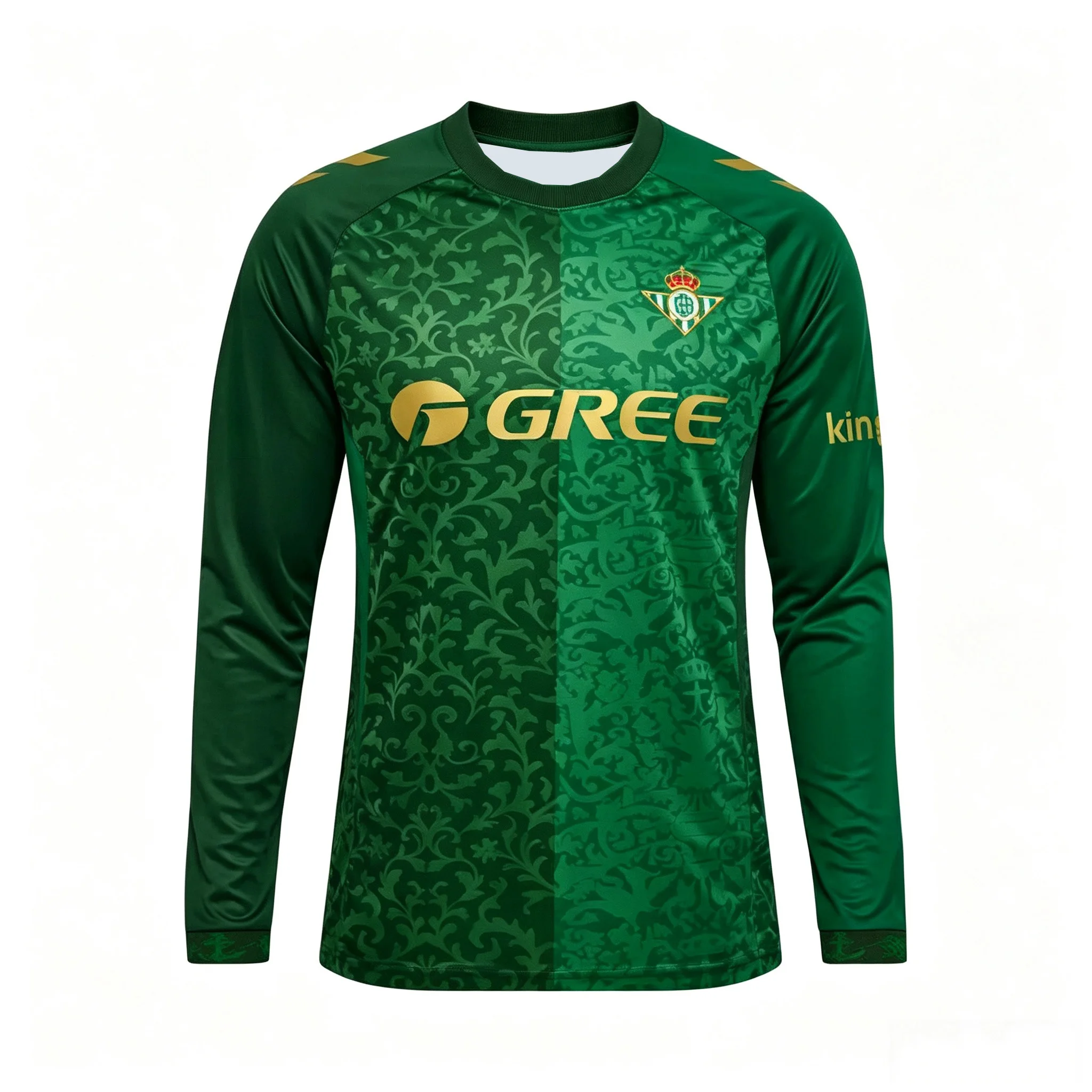 Neues Betis 3D-Druck Fußballtrikot für Herren, atmungsaktiv, schnelltrocknend, langärmeliges T-Shirt, Familien-Partnerlook – Detail 5