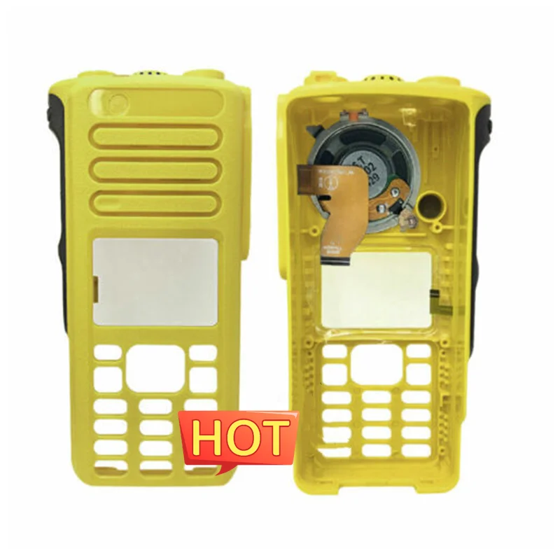 

VBLL Walkie-talkies Replacement Repair Kit Case Housing Cover with Speaker for Radio DGP8550E XPR7550E XiR P8668i Yellow