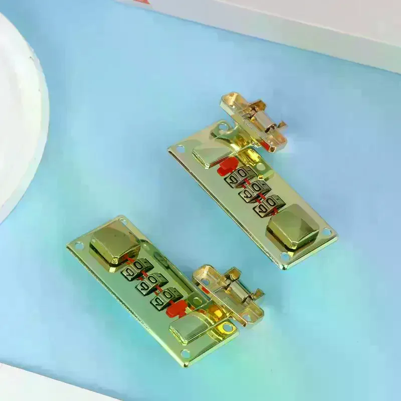 3-Digit Combination Lock 65*29mm Password Lock Latch Keyless Jewelry Wooden Box Fixed Lock Suitcase Coded Locks Hardware