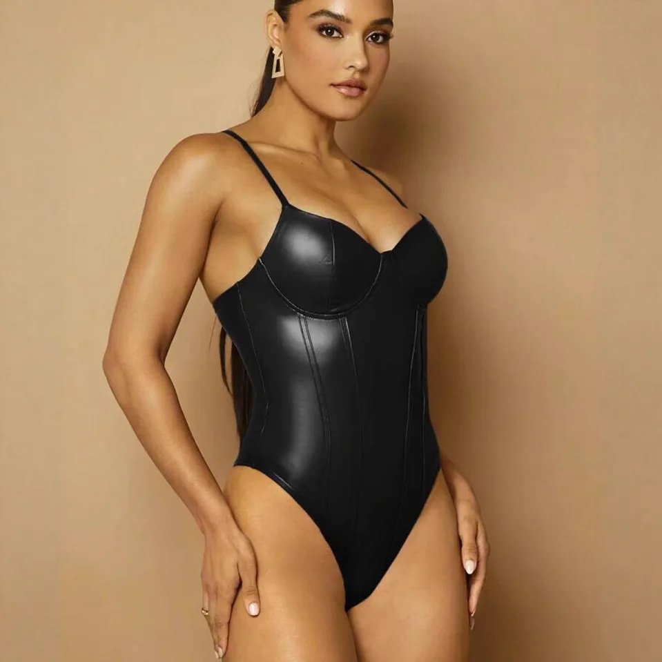 Slimming Waist Jumpsuit Sexy Waist Cinching Strapl  Swimsuit mid Waist Long Pants Thinming Effect Summer New