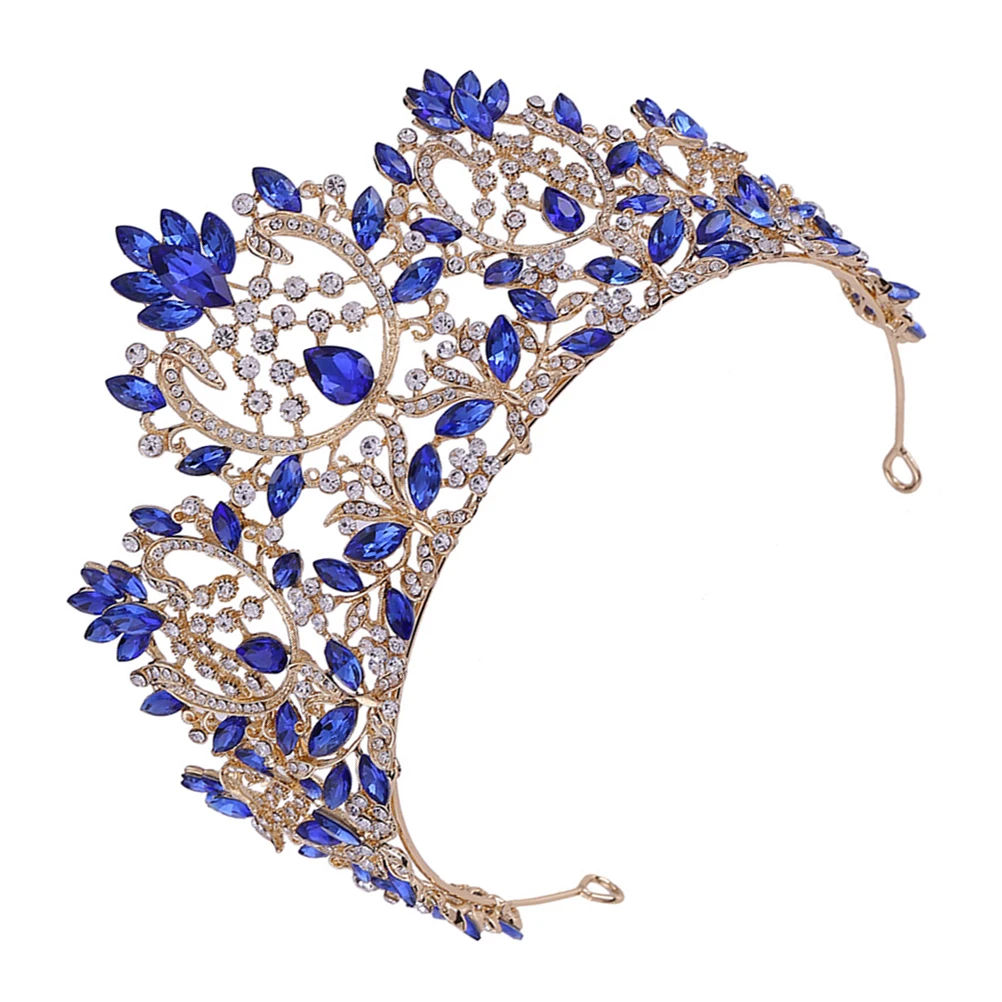 

1Pc Vintage Bride Rhinestone Inlaid Style Luxurious Wedding Headpiece for Festival Performance Photography